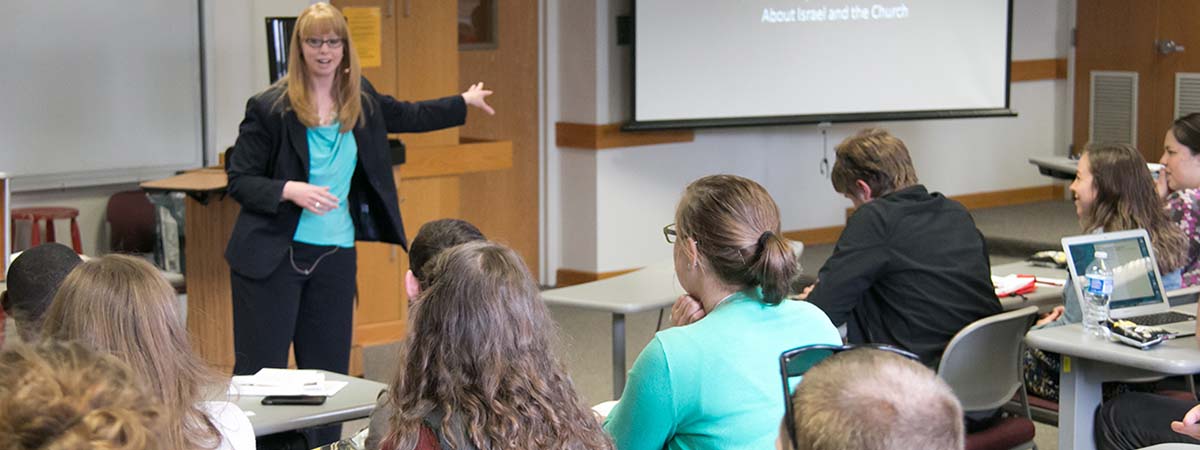 classroom discussion at Wesley