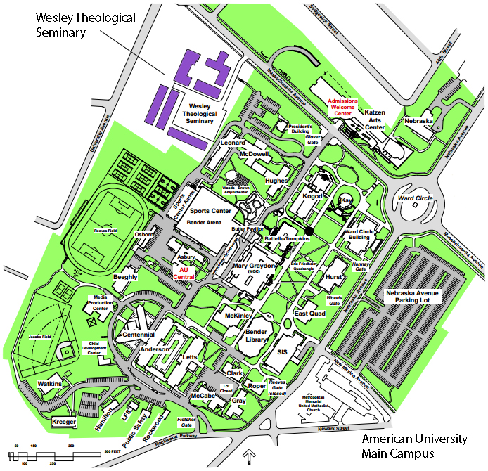 map of american university campus Local Graduate Student Housing Wesley Theological Seminary map of american university campus