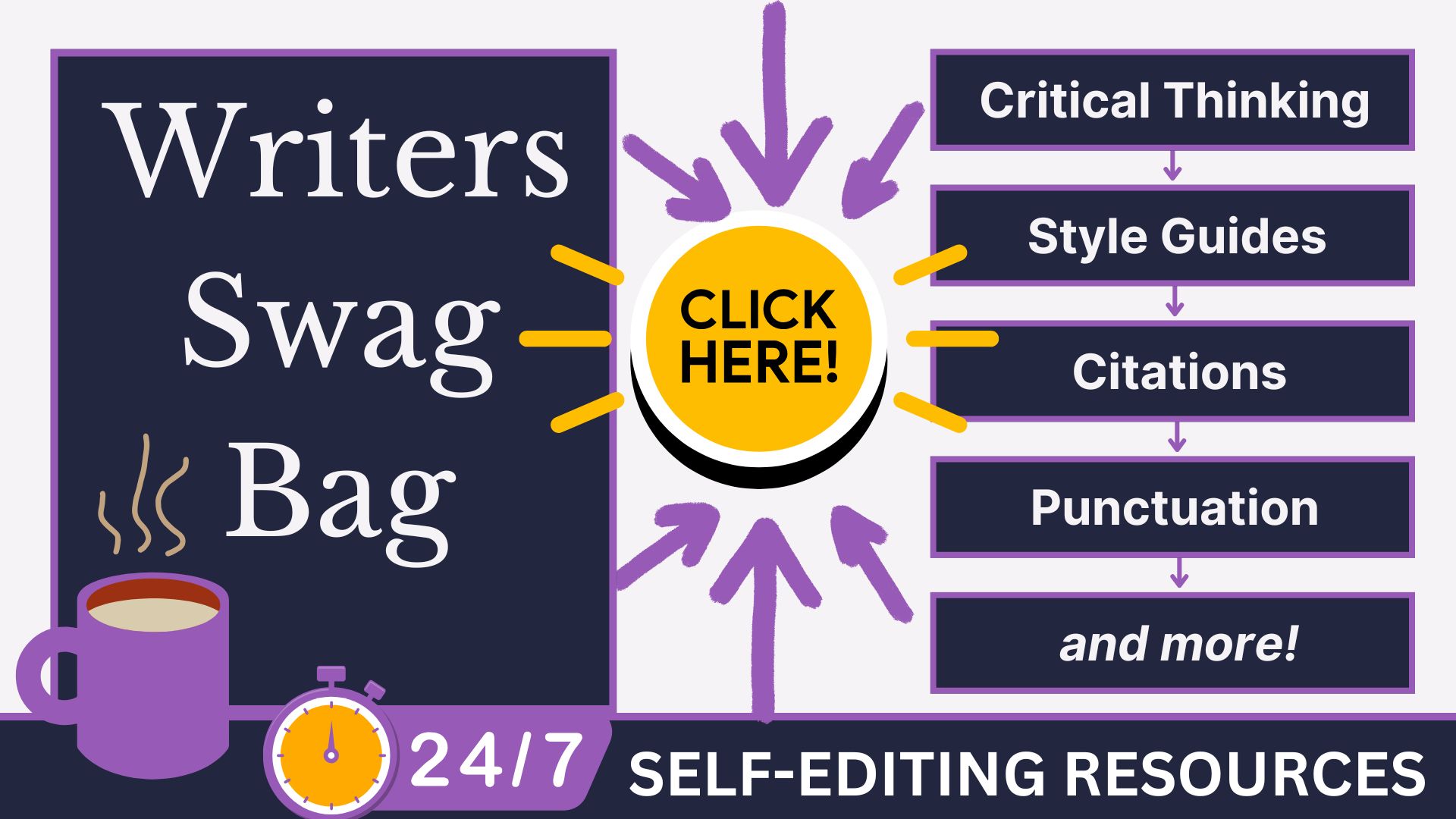 writers swag bag